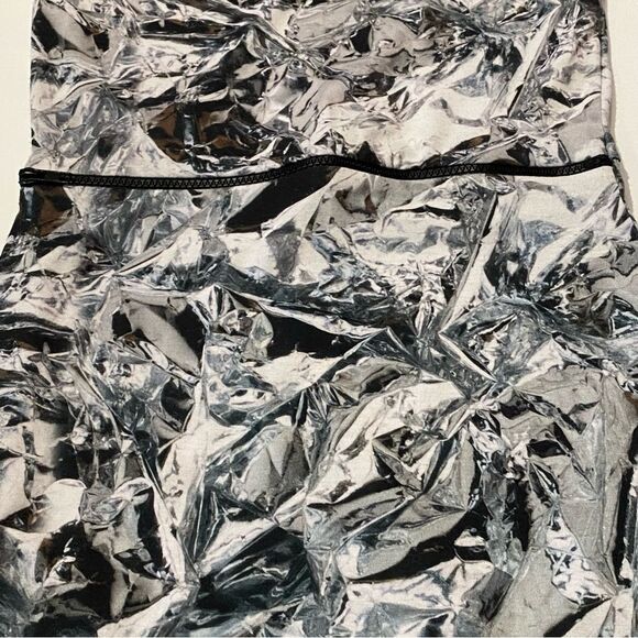 Topshop Zippered Midriff Black,White & Gray Cutout Mini Dress Women's Size 8 - Picture 11 of 15